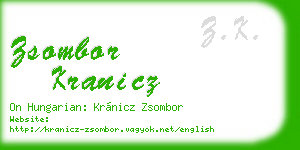 zsombor kranicz business card